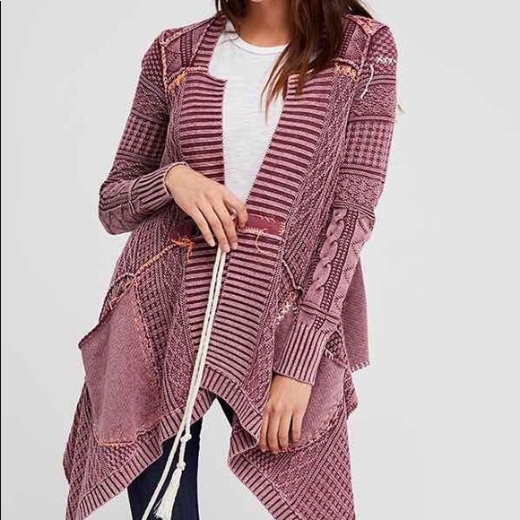 Free People Sweaters - NWT {free people} mauve all washed out cardigan!